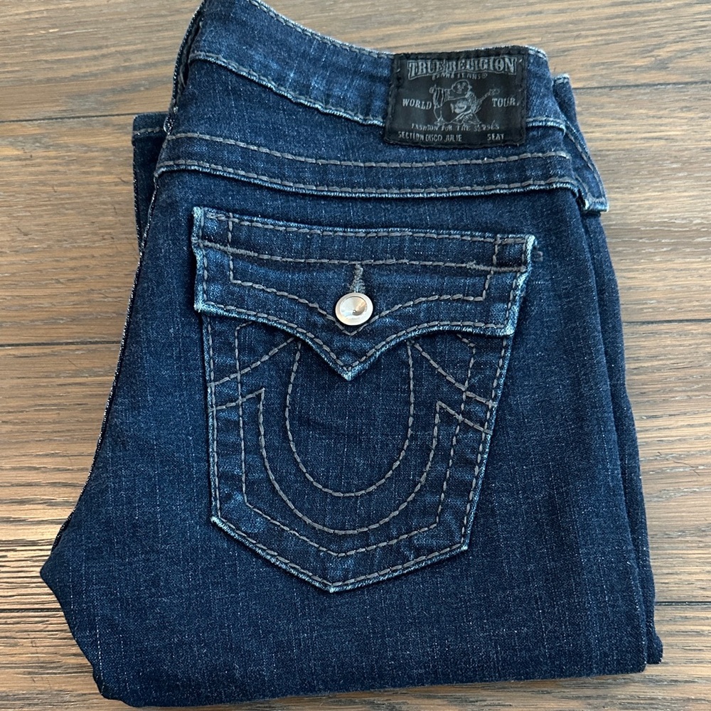 True Religion Women's Dark Blue skinny leg Jeans